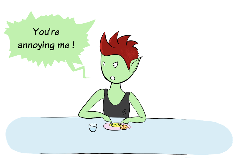 HotPanda comic : She keeps going :'You're ennoying me !'